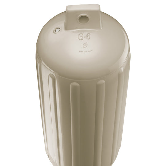 Polyform G-6 Twin Eye Fender 11" x 30" - Sand - Deckhand Marine Supply