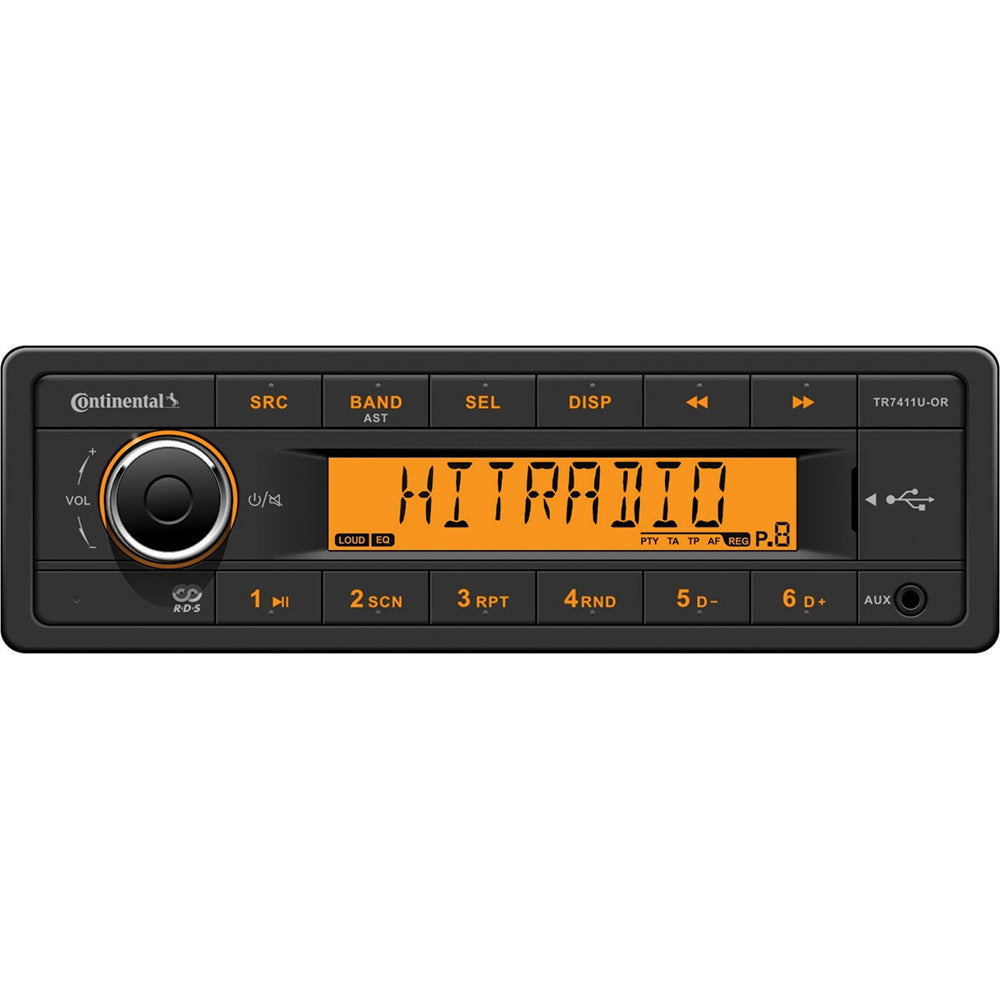 Continental Stereo w/AM/FM/USB - Harness Included - 12V - Deckhand Marine Supply