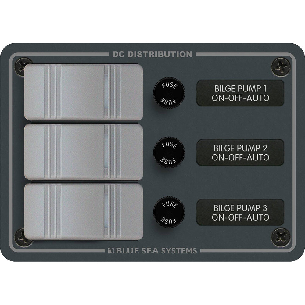 Blue Sea 8665 Contura 3 Bilge Pump Control Panel - Deckhand Marine Supply
