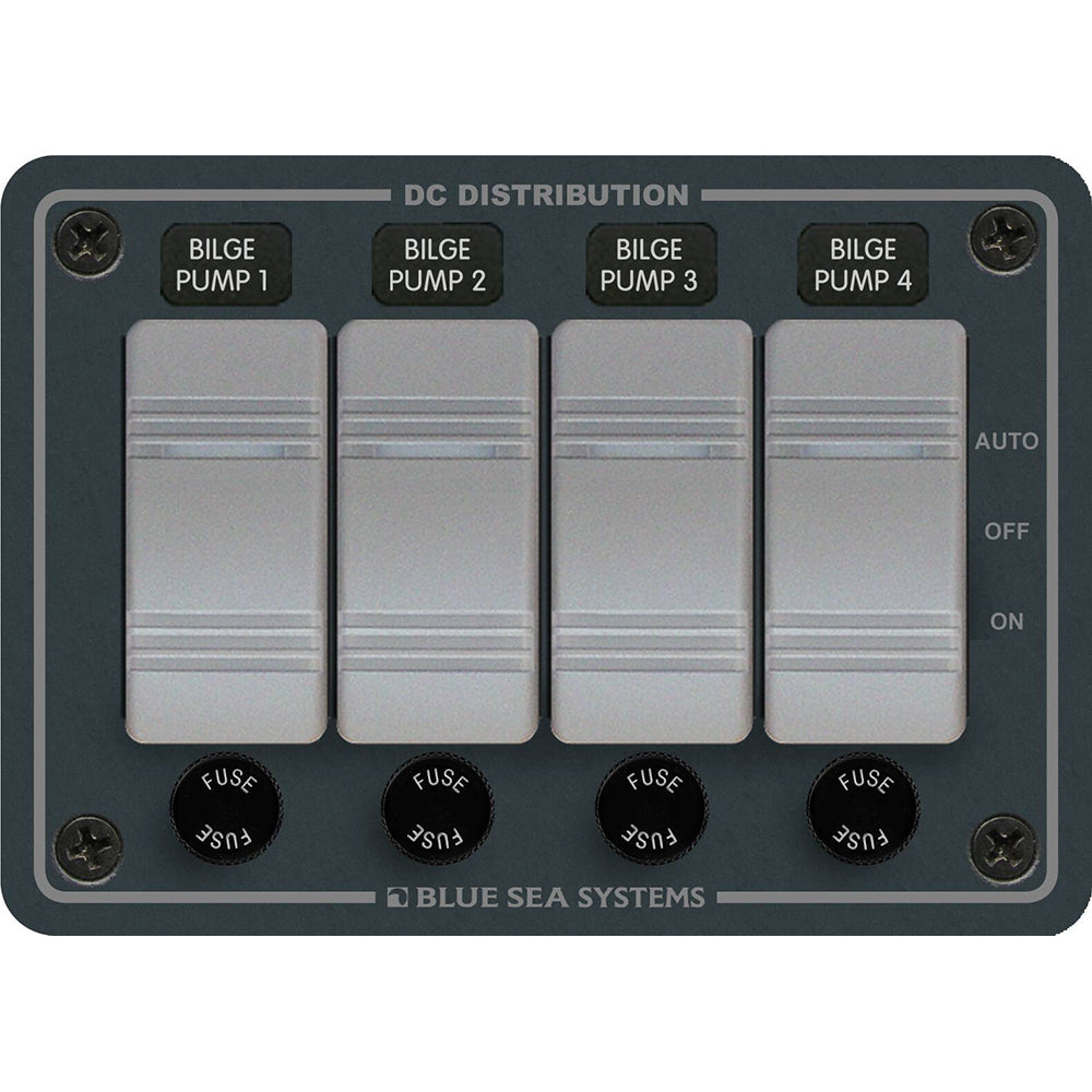 Blue Sea 8666 Contura 4 Bilge Pump Control Panel - Deckhand Marine Supply