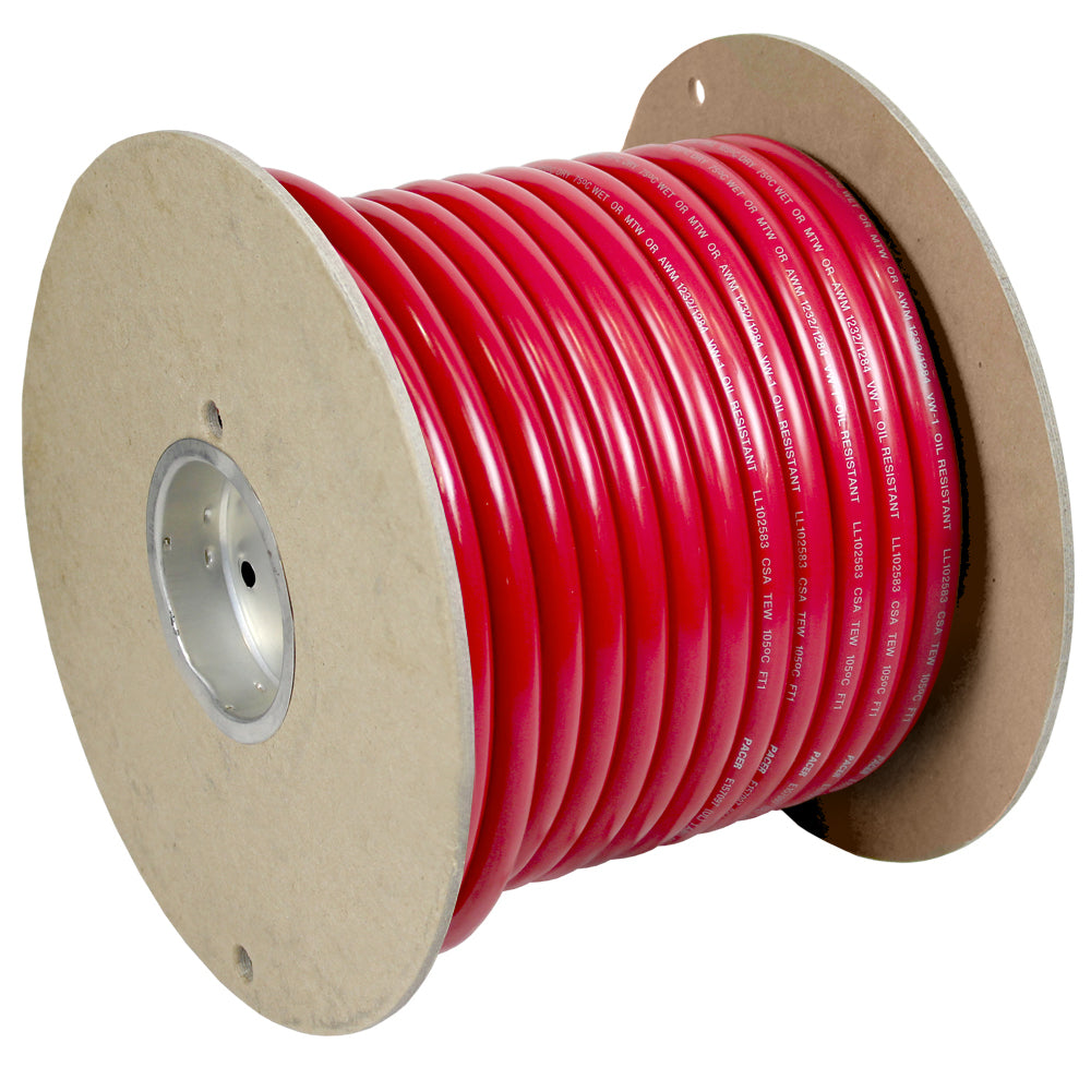 Pacer Red 2/0 AWG Battery Cable - 100 - Deckhand Marine Supply