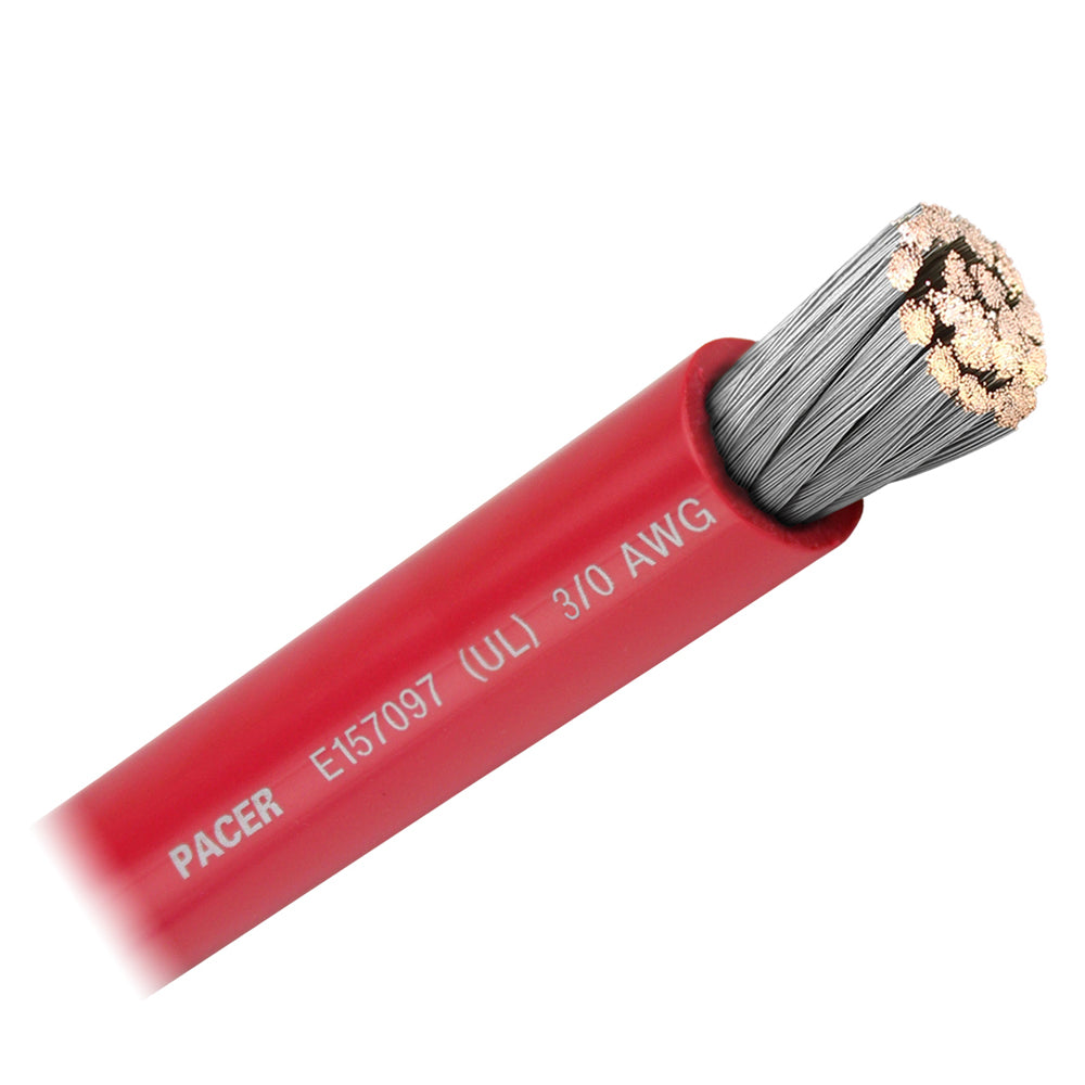 Pacer Red 3/0 AWG Battery Cable - Sold By The Foot - Deckhand Marine Supply