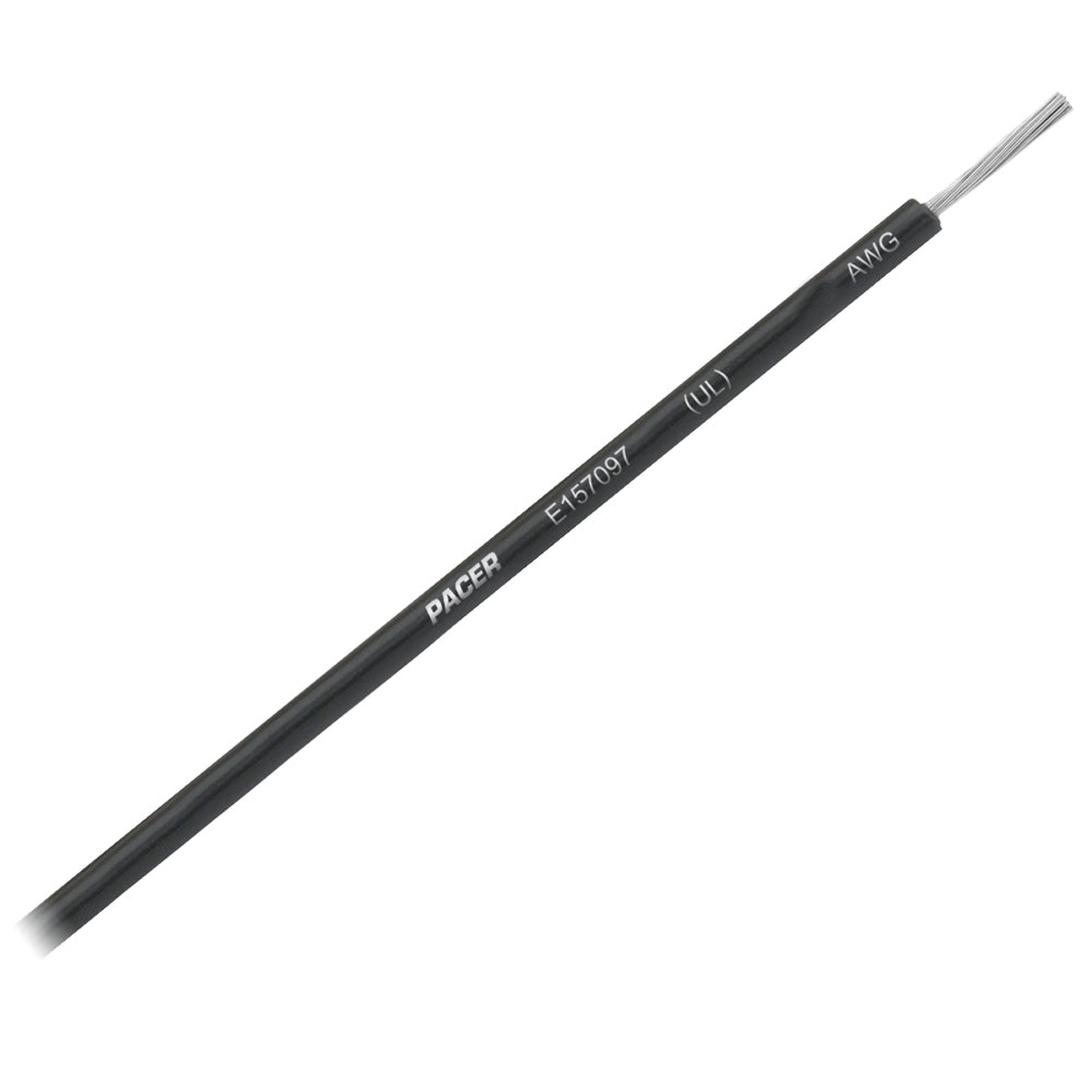 Pacer Black 16 AWG Primary Wire - 25 - Deckhand Marine Supply