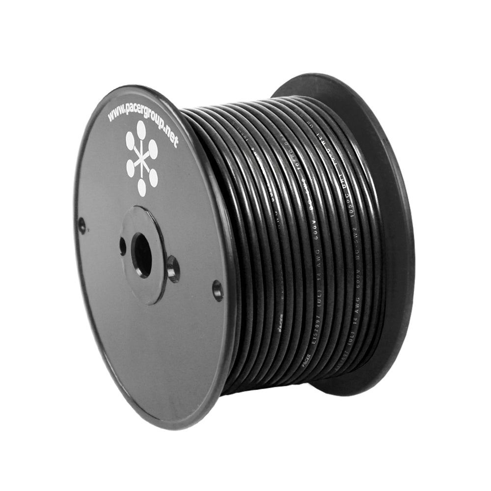 Pacer Black 14 AWG Primary Wire - 100 - Deckhand Marine Supply