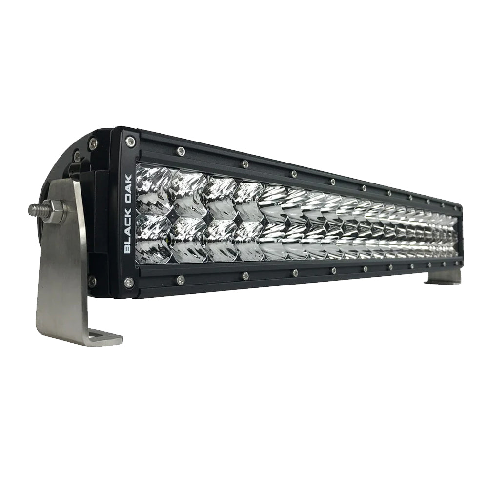 Black Oak Pro Series 3.0 Curved Double Row 20" LED Light Bar - Combo Optics - Black Housing - Deckhand Marine Supply
