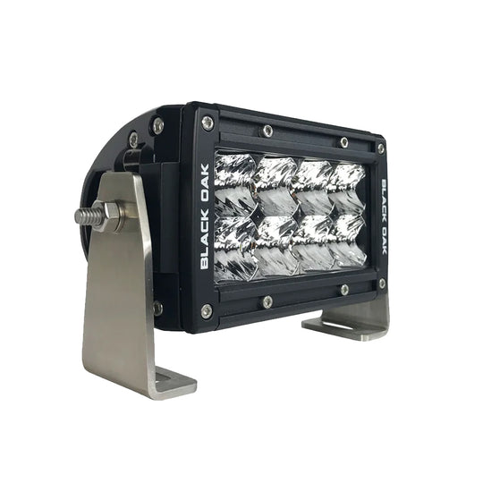 Black Oak Pro Series 3.0 Double Row 4" LED Light Bar - Spot Optics - Black Housing - Deckhand Marine Supply