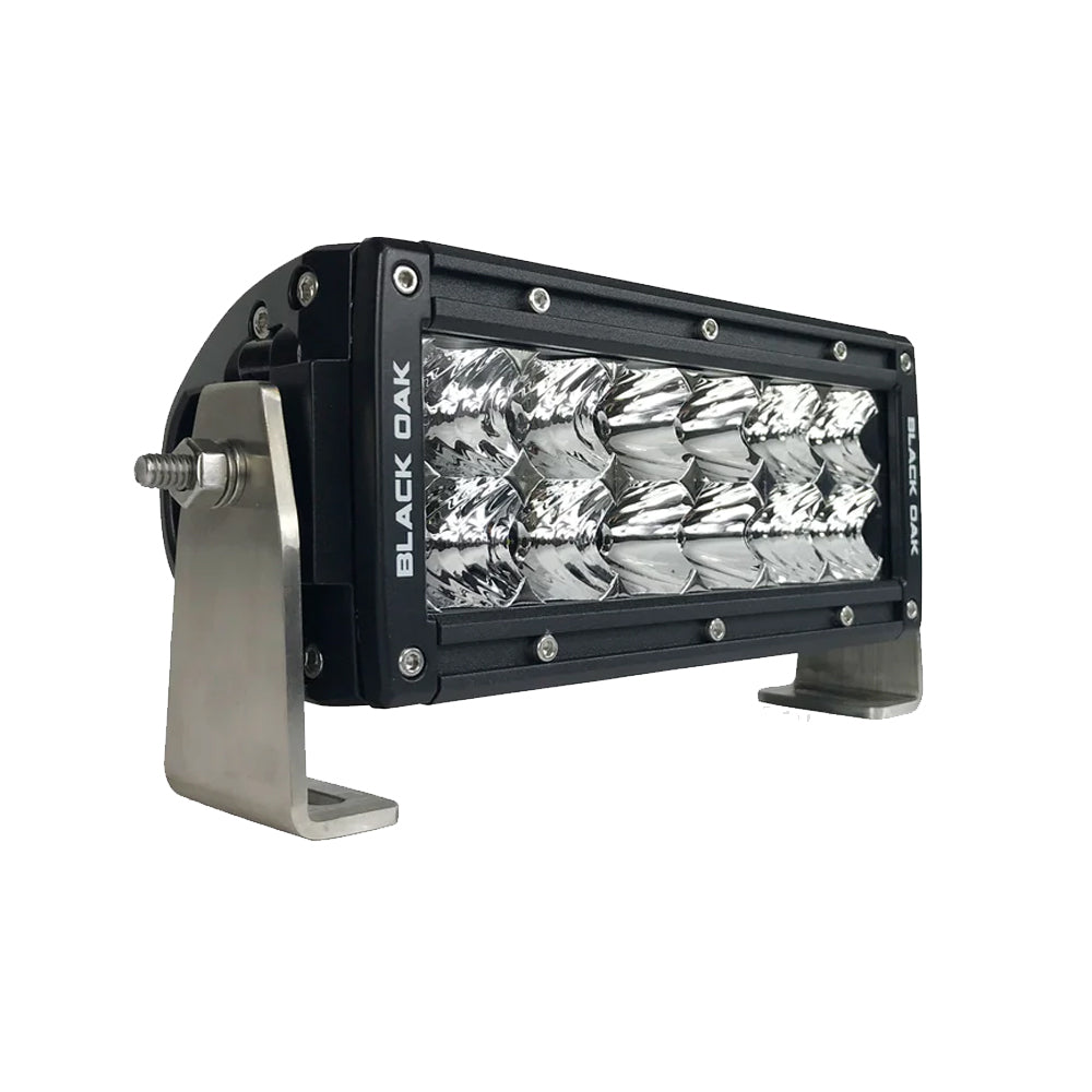 Black Oak Pro Series 3.0 Double Row 6" LED Light Bar - Combo Optics - Black Housing - Deckhand Marine Supply
