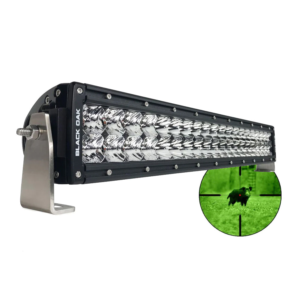 Black Oak Pro Series 3.0 Double Row Combo Infrared 20" 850nm LED Light Bar - Black Housing - Deckhand Marine Supply