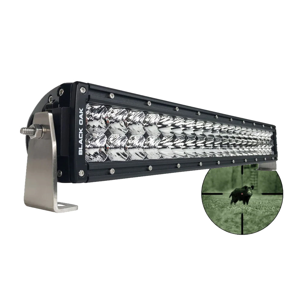 Black Oak Pro Series Double Row Combo Infrared 20" 940nm Light Bar - Black - Deckhand Marine Supply