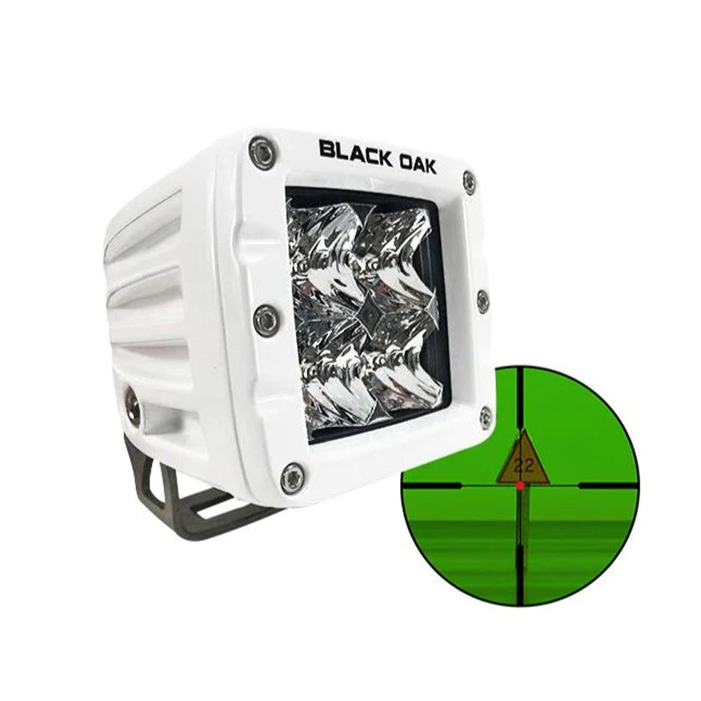 Black Oak Pro Series 3.0 2" 850nm Infrared Marine Pod Light - Flood Optics - White Housing - Deckhand Marine Supply