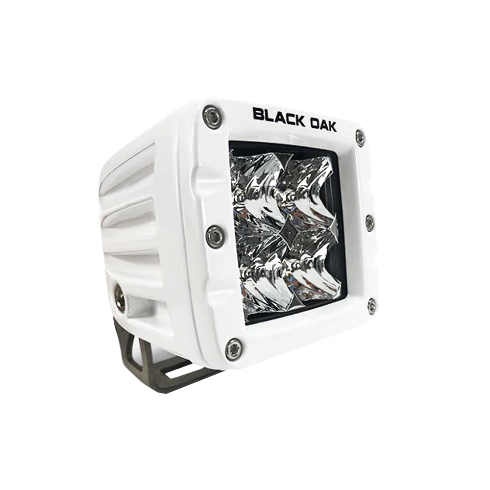Black Oak 2" Marine LED Pod Light - Flood Optics - White Housing - Pro Series 3.0 - Deckhand Marine Supply