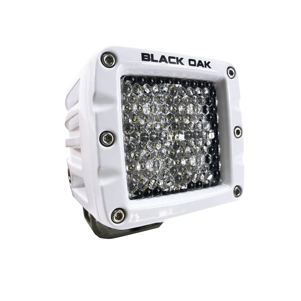 Black Oak 2" Marine LED Pod Light - Diffused Optics - White Housing - Pro Series 3.0 - Deckhand Marine Supply