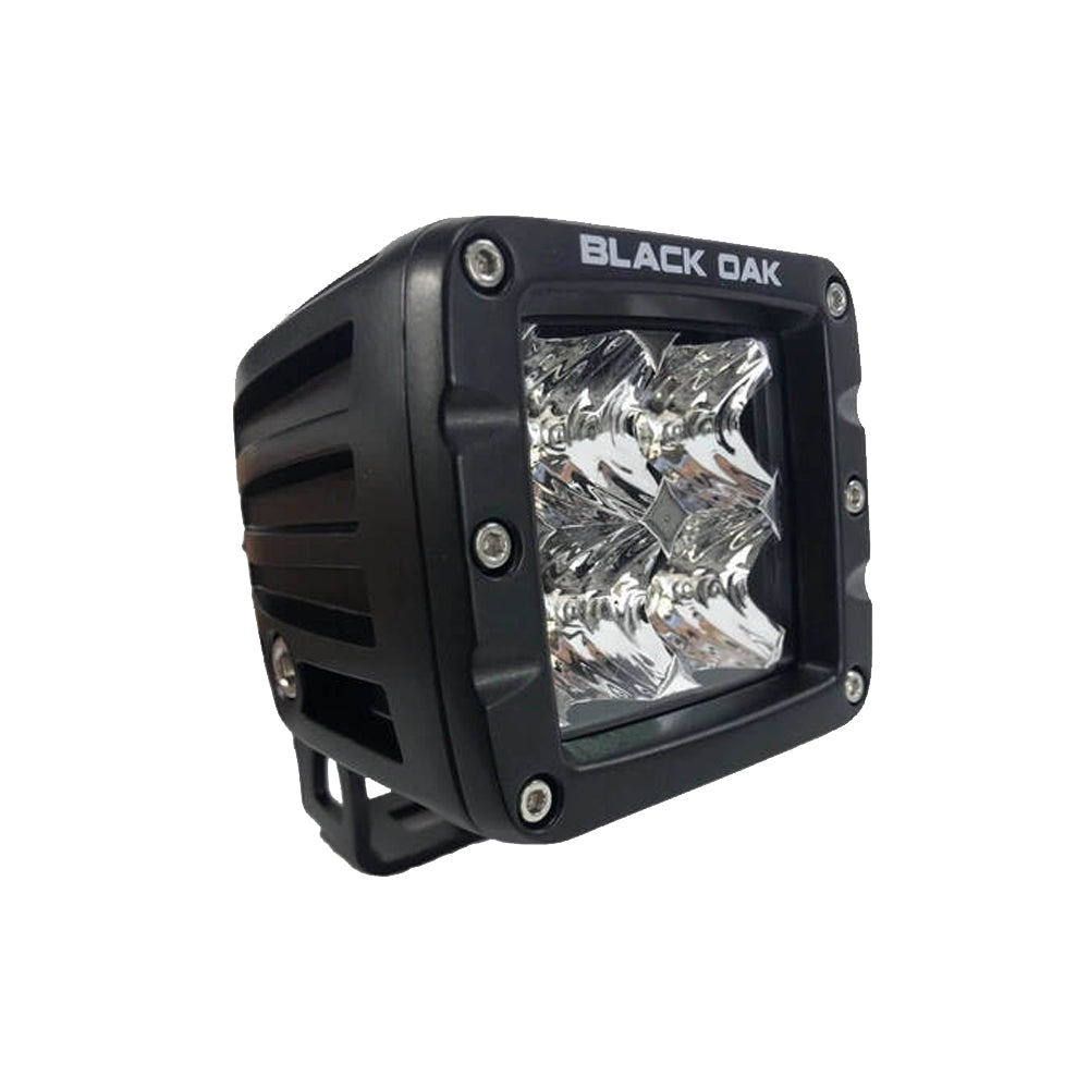 Black Oak 2" LED Pod Light - Flood Optics - Black Housing - Pro Series 3.0 - Deckhand Marine Supply