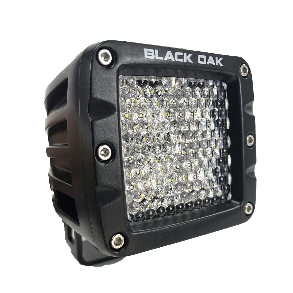 Black Oak 2" LED Pod Light - Diffused Optics - Black Housing - Pro Series 3.0 - Deckhand Marine Supply
