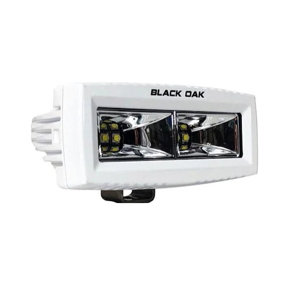 Black Oak 4" Marine Spreader Light - Scene Optics - White Housing - Pro Series 3.0 - Deckhand Marine Supply