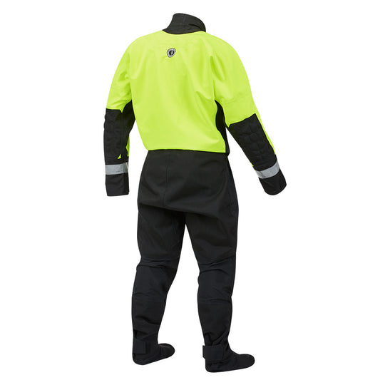 Mustang MSD576 Water Rescue Dry Suit - Fluorescent Yellow Green-Black - Large - Deckhand Marine Supply