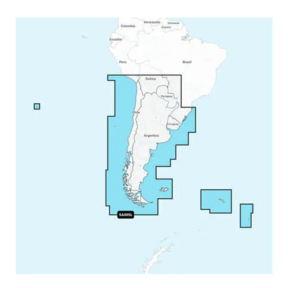 Garmin Navionics+ NSSA005L - Chile, Argentina  Easter Island - Marine Chart - Deckhand Marine Supply