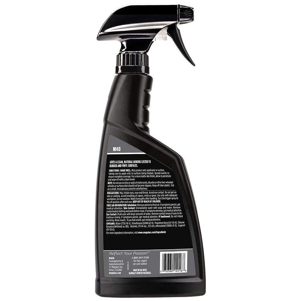 Meguiars M40 Mirror Glaze Vinyl  Rubber Cleaner  Conditioner - 16oz - Deckhand Marine Supply