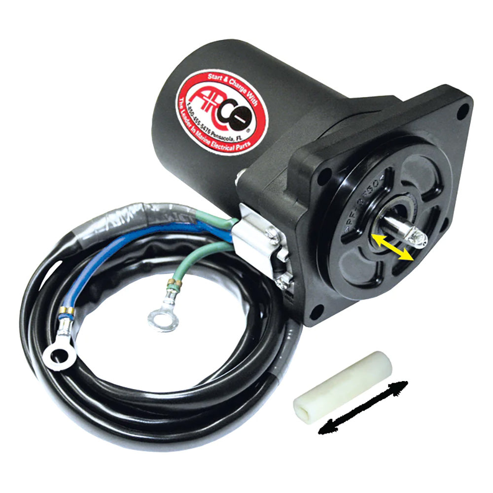 ARCO Marine Replacement Outboard Tilt Trim Motor - Yamaha-4 Bolt, 5/8" Flat Blade Shaft - Deckhand Marine Supply