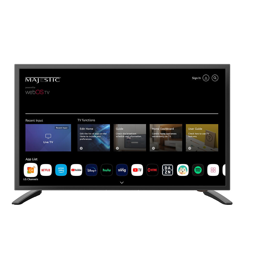 Majestic 22" 12V Smart LED TV WebOS, Mirror Cast  Bluetooth - North America Only - Deckhand Marine Supply