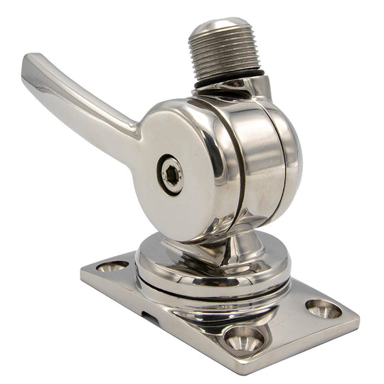 Shakespeare 6187 Sleek  Compact Stainless Steel Rotatable 4-Way Ratchet Mount - Deckhand Marine Supply