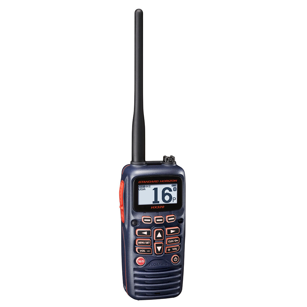 Standard Horizon HX320 Handheld VHF 6W, Bluetooth, USB Charge - Deckhand Marine Supply