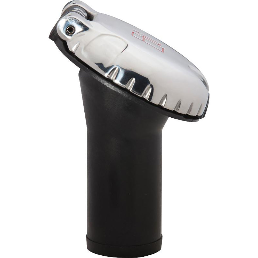 Attwood Deck Fill f/Carbon Canister System - Angled Body  Scalloped Stainless Steel Cap - Deckhand Marine Supply