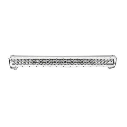 Black Oak 30" Marine Curved Double Row LED Light Bar - Spot Optics - White Housing - Pro Series 3.0 - Deckhand Marine Supply