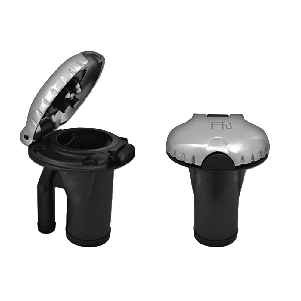 Attwood Deck Fill f/Pressure Relief Systems - Straight Body  Scalloped Stainless Steel Cap - Deckhand Marine Supply