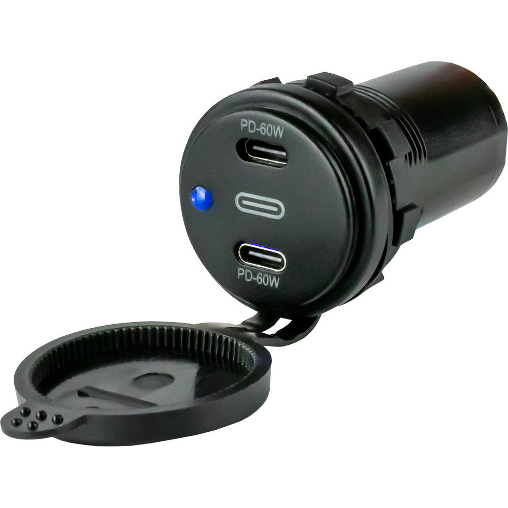 Sea-Dog Dual USB-C Power Socket - Deckhand Marine Supply