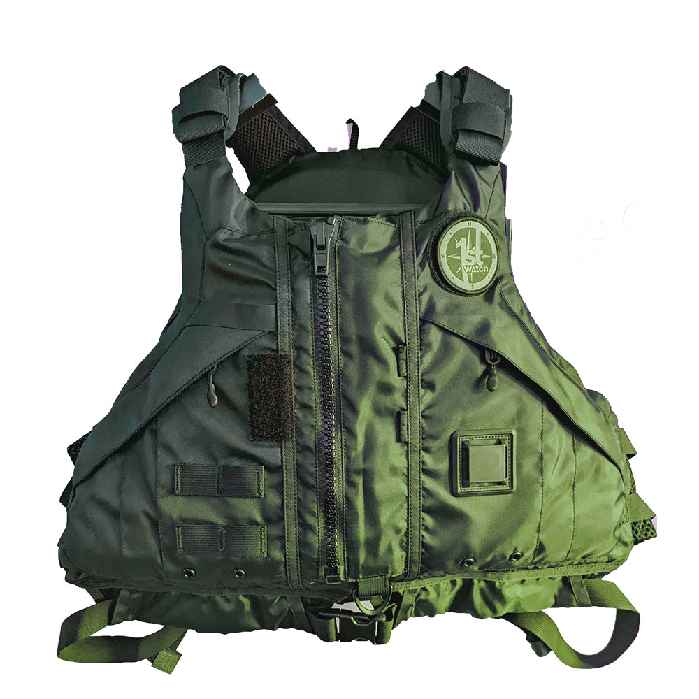 First Watch AV-1000 Kayak Style Duty PFD - Green - XS/S - Deckhand Marine Supply