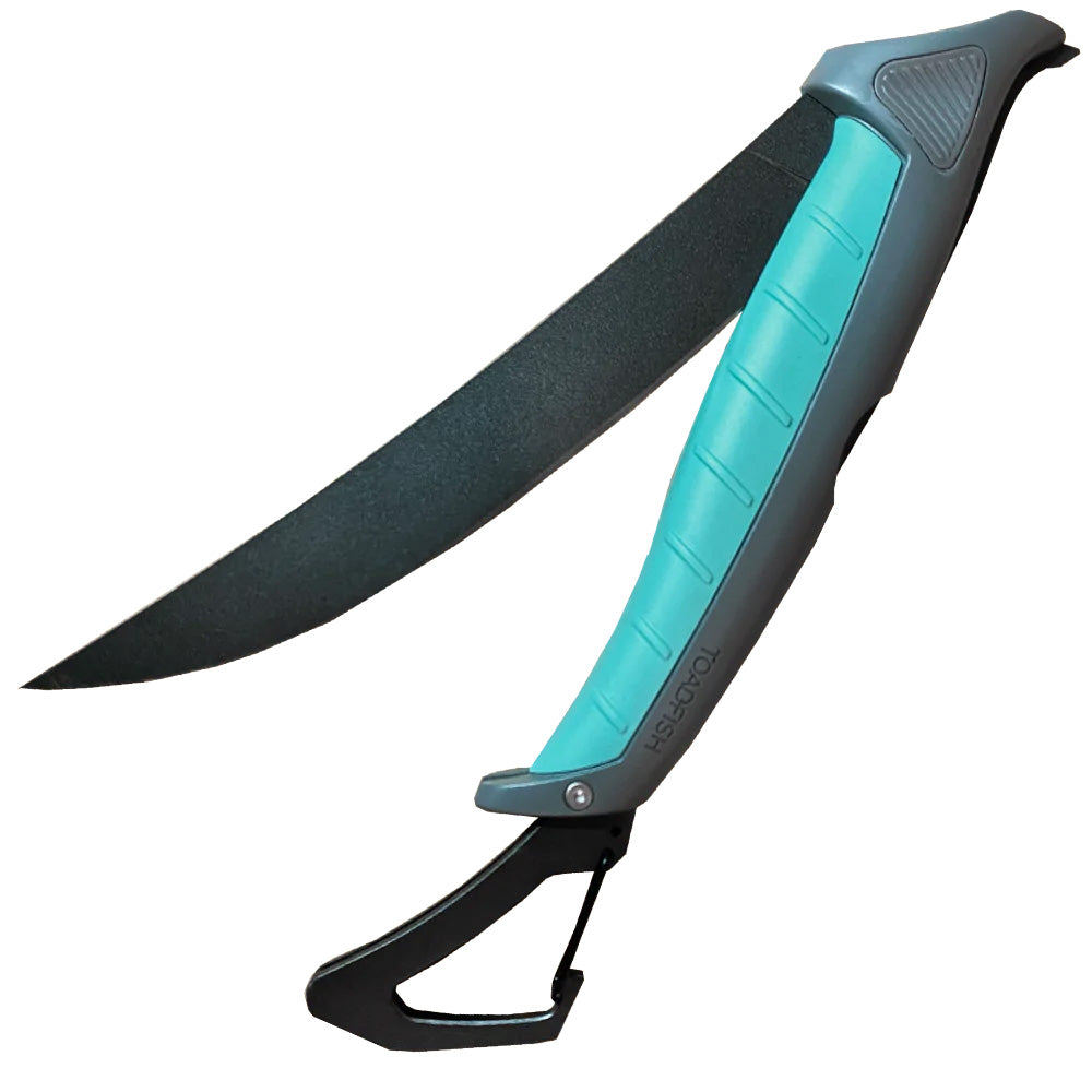 Toadfish Stowaway Folding Fillet Knife w/Built-In Carabiner - 8.5" - Deckhand Marine Supply