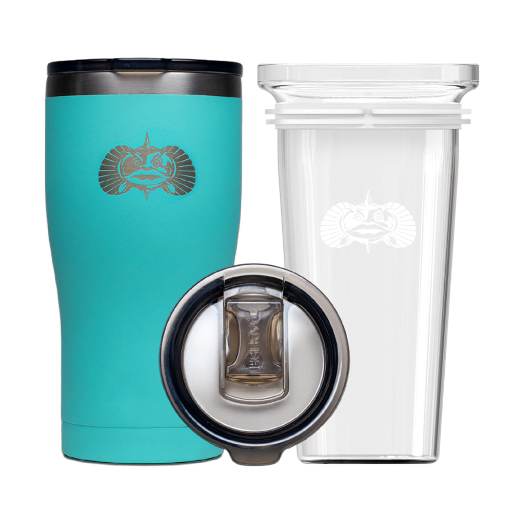 Toadfish Non-Tipping 20oz Tumbler - Teal - Deckhand Marine Supply