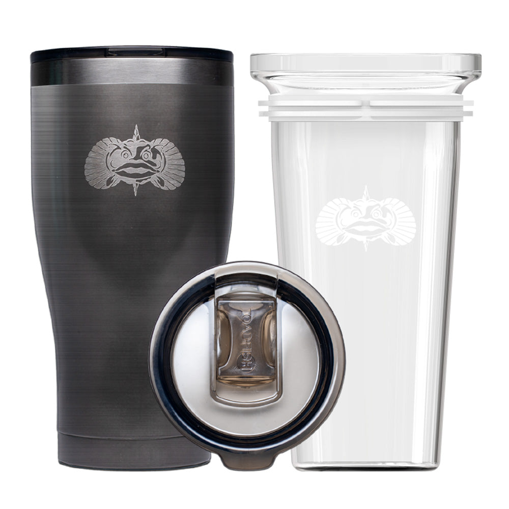 Toadfish Non-Tipping 20oz Tumbler - Graphite - Deckhand Marine Supply