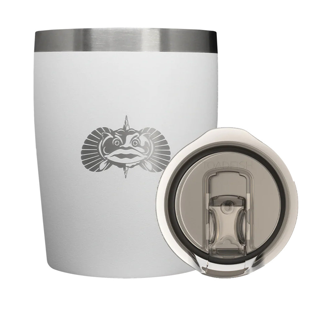 Toadfish Non-Tipping 10oz Rocks Tumbler - White - Deckhand Marine Supply