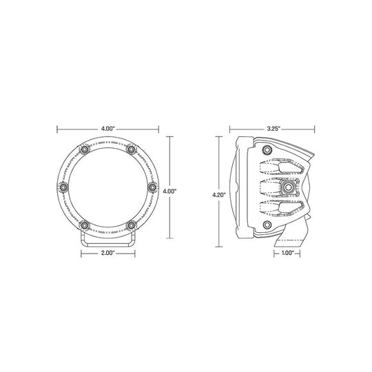 RIGID Industries 360 Series 4" Spot w/Amber Pro Lens - Pair - Deckhand Marine Supply