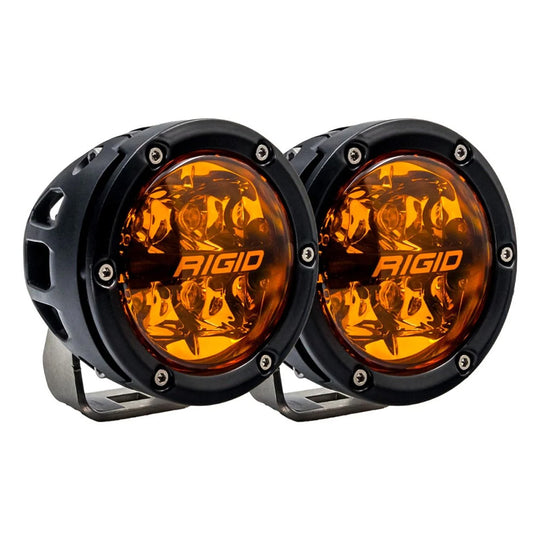 RIGID Industries 360 Series 4" Spot w/Amber Pro Lens - Pair - Deckhand Marine Supply