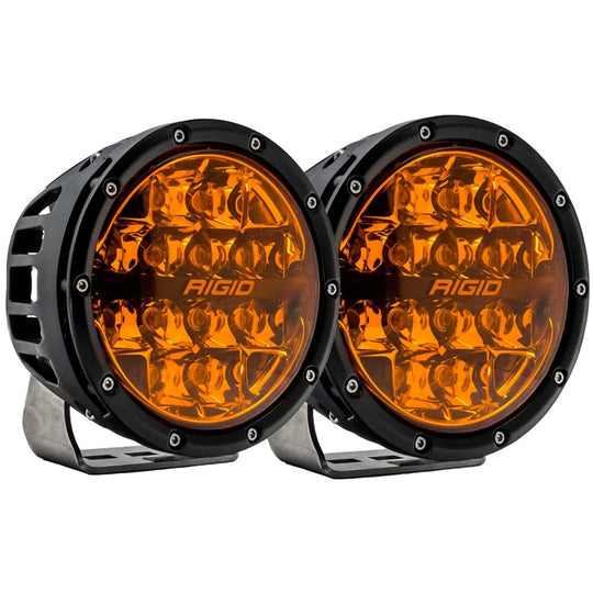 RIGID Industries 360 Series 6" Spot w/Amber Pro Lens - Pair - Deckhand Marine Supply