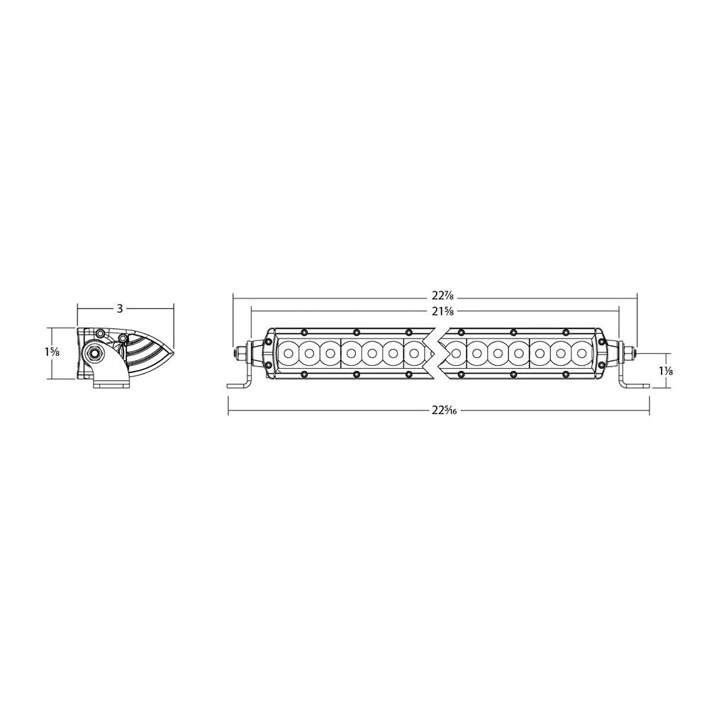 RIGID Industries SR Series 20" Spot w/Amber Pro Lens - Deckhand Marine Supply