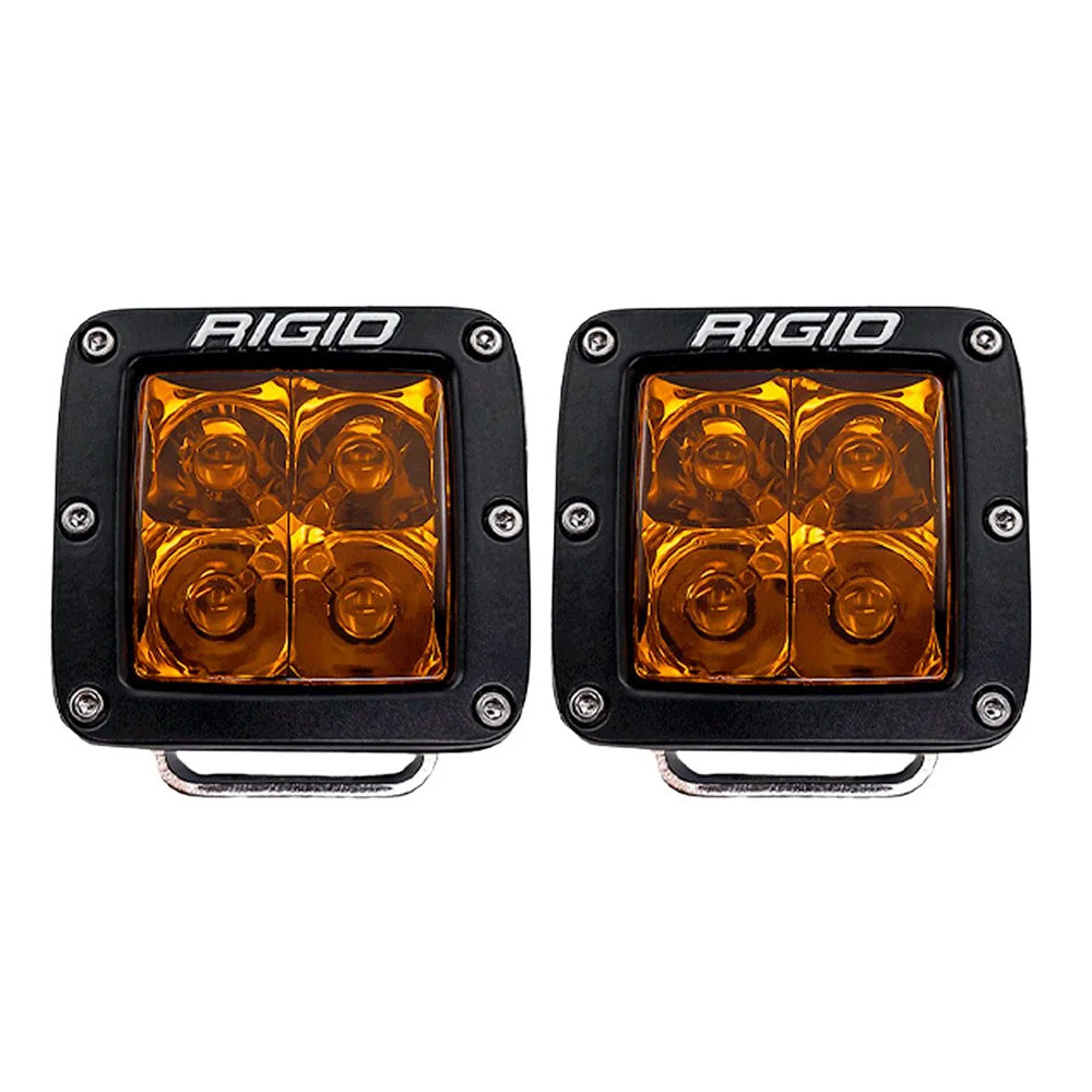 RIGID Industries D-Series Spot w/Amber Pro Lens - Pair - Deckhand Marine Supply