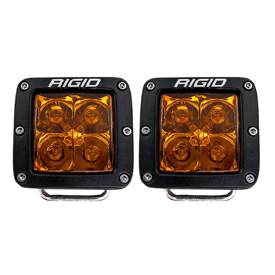 RIGID Industries D-Series Spot w/Amber Pro Lens - Pair - Deckhand Marine Supply