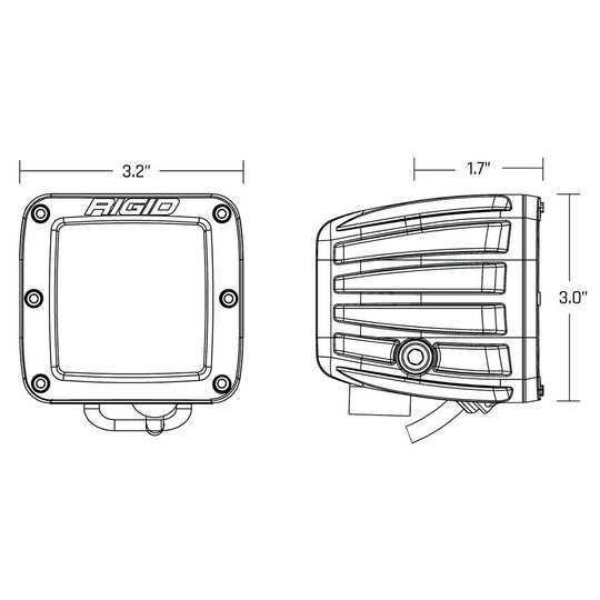RIGID Industries D-Series Spot w/Amber Pro Lens - Pair - Deckhand Marine Supply