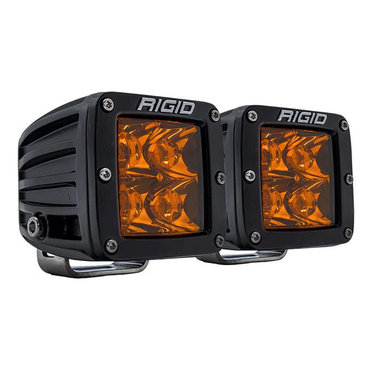 RIGID Industries D-Series Spot w/Amber Pro Lens - Pair - Deckhand Marine Supply