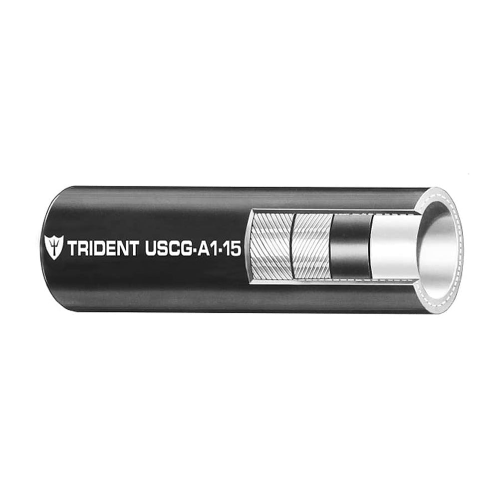 Trident Marine 3/8" x 50 Boxed Low Permeation Type A1-15 Fuel Line Hose - Black - Deckhand Marine Supply