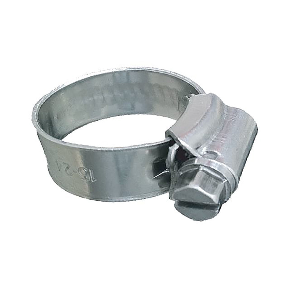 Trident Marine 316 SS Non-Perforated Worm Gear Hose Clamp - 3/8" Band - 7/16"21/32" Clamping Range - 10-Pack - SAE Size 4 - Deckhand Marine Supply