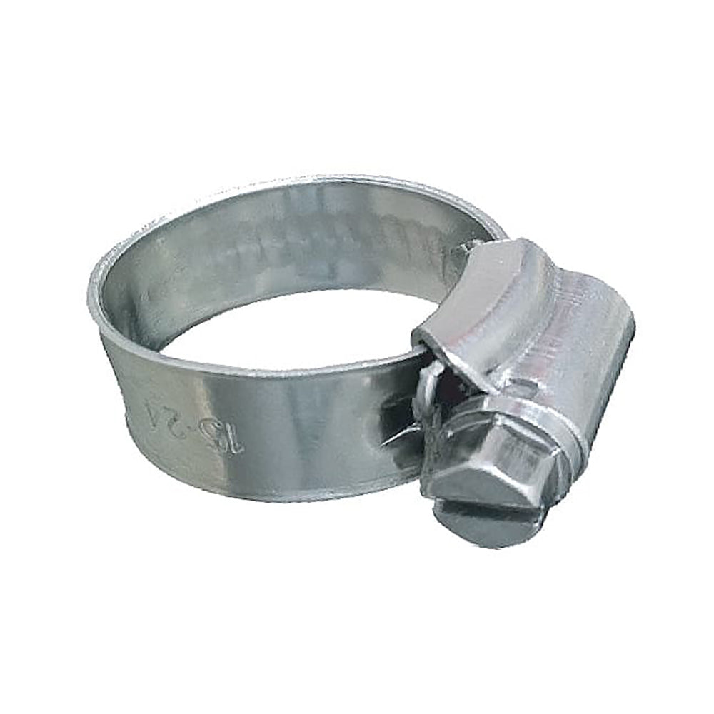 Trident Marine 316 SS Non-Perforated Worm Gear Hose Clamp - 3/8" Band - 5/8"15/16" Clamping Range - 10-Pack - SAE Size 8 - Deckhand Marine Supply