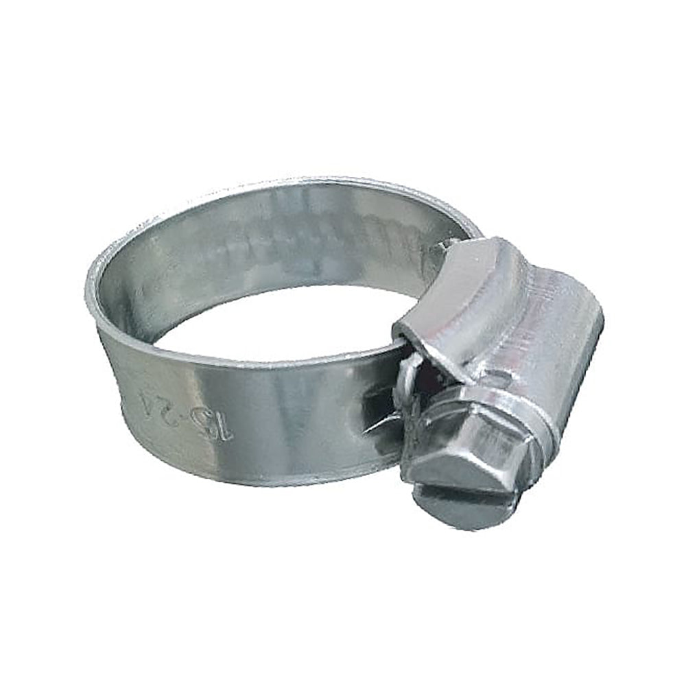 Trident Marine 316 SS Non-Perforated Worm Gear Hose Clamp - 3/8" Band - (3/4"  1-1/8") Clamping Range - 10-Pack - SAE Size 10 - Deckhand Marine Supply