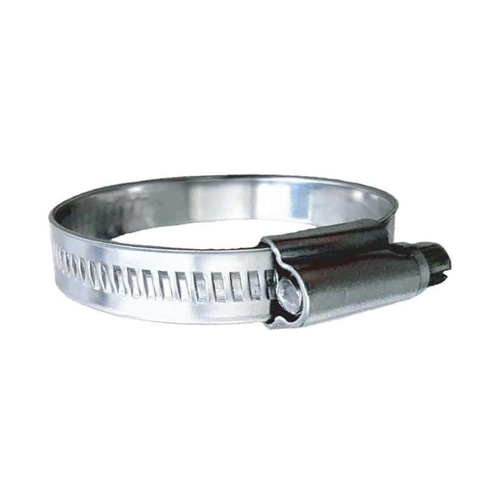 Trident Marine 316 SS Non-Perforated Worm Gear Hose Clamp - 15/32" Band - (3/4"  1-1/8") Clamping Range - 10-Pack - SAE Size 10 - Deckhand Marine Supply
