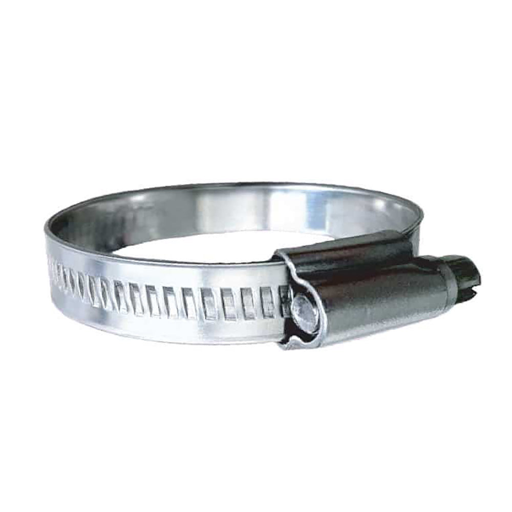 Trident Marine 316 SS Non-Perforated Worm Gear Hose Clamp - 15/32" Band - (1-1/4"  1-3/4") Clamping Range - 10-Pack - SAE Size 20 - Deckhand Marine Supply