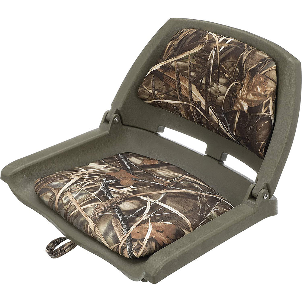 Attwood Swivl-Eze Padded Flip Seat - Camo - Deckhand Marine Supply